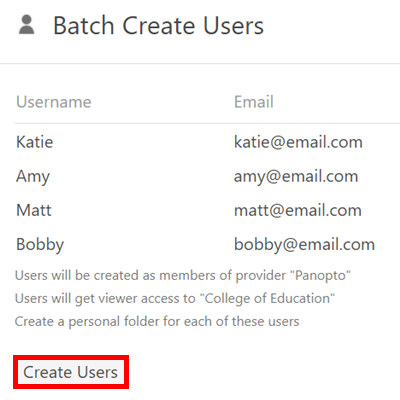 How to Batch Create New Users