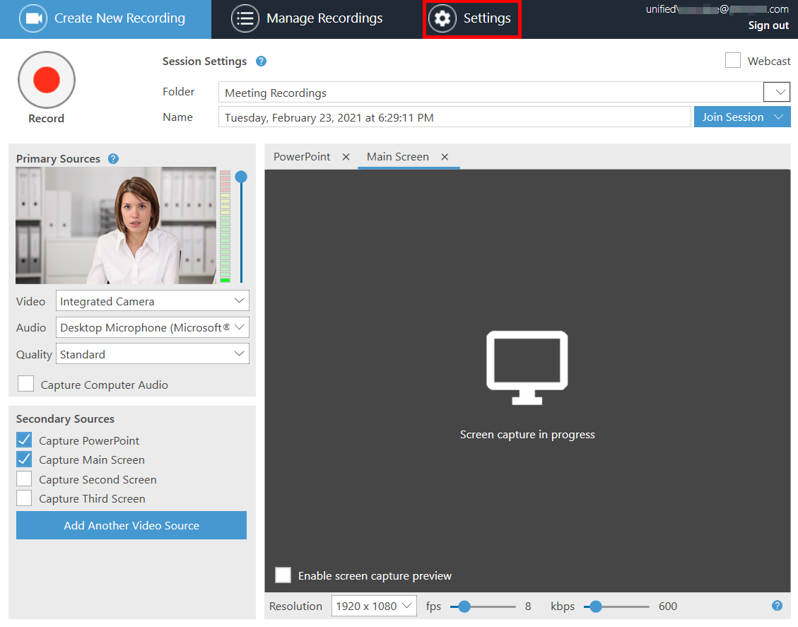 How to Create a Video Using Panopto Capture