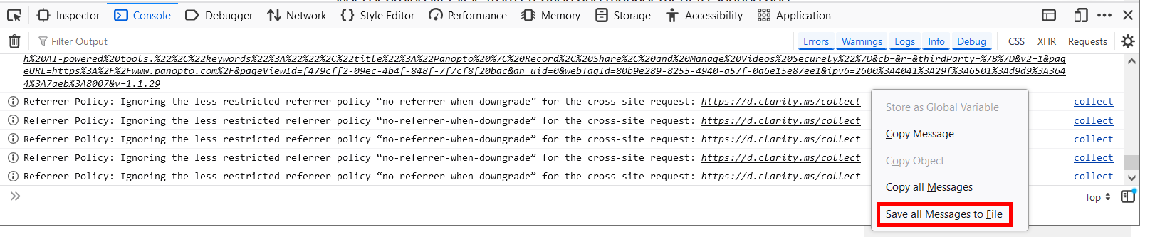 How to Capture Network Logs from Firefox Web Browser